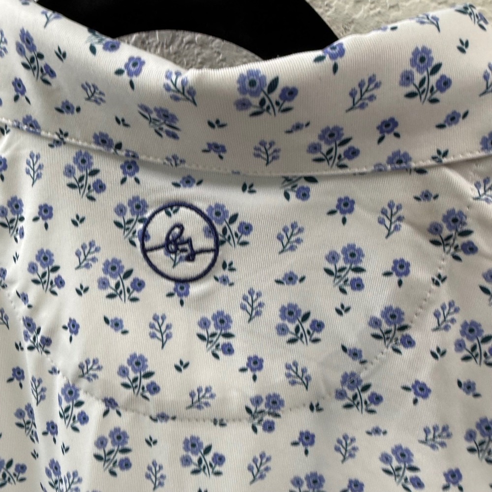 NWT Links Collection Boston Scott Floral Print Golf Polo Mens Small MSRP$79 - Picture 4 of 6